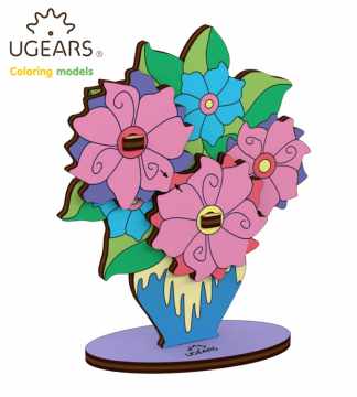 Ugears Bouquet - 4Kids in the group Build Hobby / Wood & Metal Models / Wooden Model Mechanical at Minicars Hobby Distribution AB (UG10008)