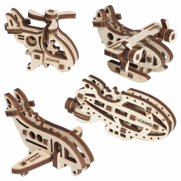 Ugears U-Fidget Aircrafts in the group Build Hobby / Wood & Metal Models / Wooden Model Mechanical at Minicars Hobby Distribution AB (UG70034)