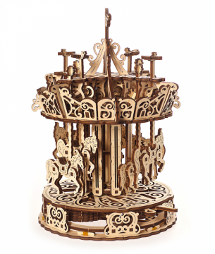 Ugears Carousel in the group Build Hobby / Wood & Metal Models / Wooden Model Mechanical at Minicars Hobby Distribution AB (UG70129)