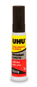 UHU Super Glue Pipette 3g Blister in the group Brands / U / UHU / Lim at Minicars Hobby Distribution AB (UHU840590)