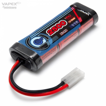 NiMH Battery 7,2V 2500mAh Tamiya-connector in the group Accessories & Parts / Batteries & Accessories at Minicars Hobby Distribution AB (VP2500SCH6T1)