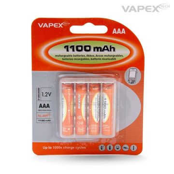 AAA/R3 Battery NiMH 1100mAh 4pcs in der Gruppe Hersteller / V/W / Vapex / Consumer Batteries bei Minicars Hobby Distribution AB (VP4VTE1100AAA)