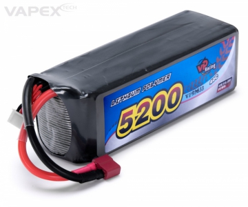 Li-Po Battery 4S 14,8V 5200mAh 40C T-connector in the group Brands / V/W / Vapex / Li-Po Batteries at Minicars Hobby Distribution AB (VP93855)