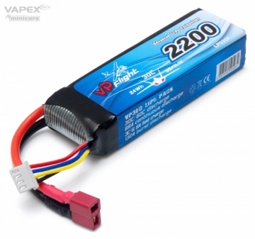 Li-Po Battery 3S 11,1V 2200mAh 30C T-Connector in the group Accessories & Parts / Batteries & Accessories at Minicars Hobby Distribution AB (VPLP020FD)