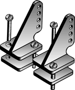 1/2 Control Horns (2 per pkg) in der Gruppe Hersteller / D / Du-Bro / Rudder horn & Hinges bei Minicars Hobby Distribution AB (13107)