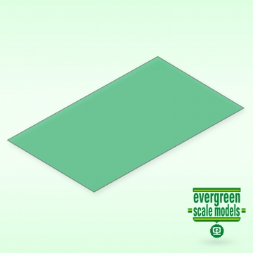 Green Transparent Sheet 0.25x150x300 mm (2) in der Gruppe Baumaterialien / Materialien bei Minicars Hobby Distribution AB (159903)
