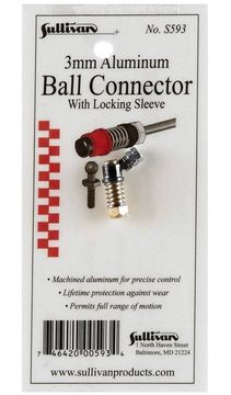 Aluminum Ball Connector 3mm with locking sleeve in the group Brands / S / Sullivan / Other Accesories at Minicars Hobby Distribution AB (38593)