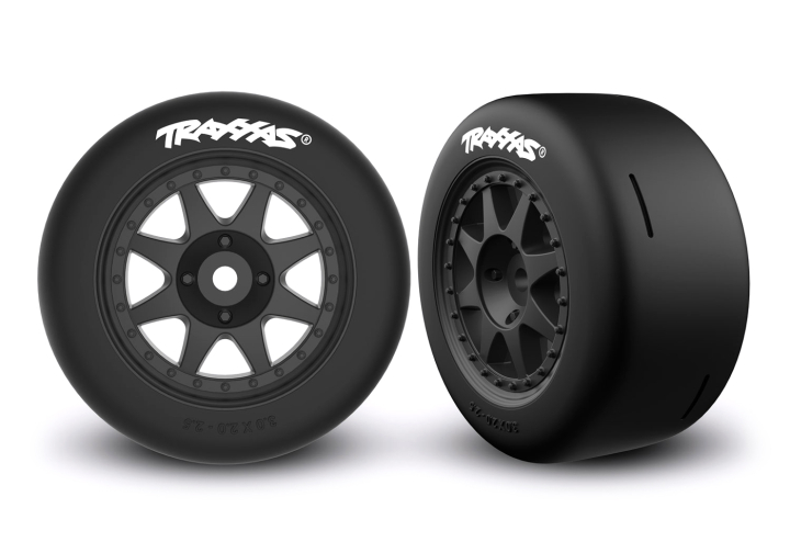 Däck & Fälg Speed Slicks Hard / Mini Rally Svart Fram (2)