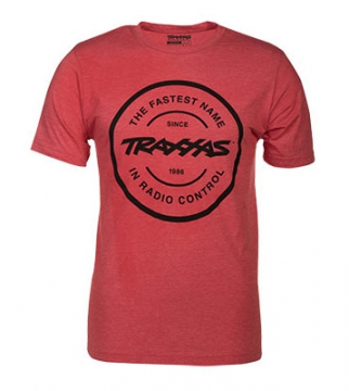 T-shirt Röd Rund Traxxas-logga XXL (Premium) i gruppen Övrigt / Reklam & Marknad hos Minicars Hobby Distribution AB (421359-2XL)