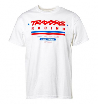 T-shirt Vit Traxxas Racing Heritage L i gruppen Fabrikat / T / Traxxas / Reklamartiklar hos Minicars Hobby Distribution AB (421383-L)