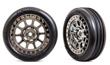 Tires & Wheels Alias Ribbed Medium / Black Chrome 2.2 2WD Front (2) in the group Brands / T / Traxxas / Tires & Wheels at Minicars Hobby Distribution AB (422471T)