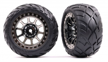 Tires & Wheels Anaconda / Black Chrome 2.2 Rear (2) in the group Brands / T / Traxxas / Tires & Wheels at Minicars Hobby Distribution AB (422478T)