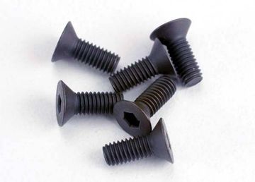 Screws M3x8mm Countersunk Hex Socket (6) in the group Brands / T / Traxxas / Hardware at Minicars Hobby Distribution AB (422550)