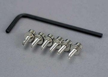 Skruv M3x10mm Hög Insex med Låsbricka (6st) + Nyckel