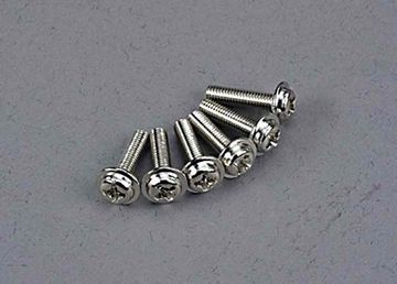 Screws M3x12mm Washerhead (6) in the group Brands / T / Traxxas / Hardware at Minicars Hobby Distribution AB (423186)