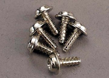 Screws 3x8mm Self-tapping Washerhead (6) in the group Brands / T / Traxxas / Hardware at Minicars Hobby Distribution AB (423290)