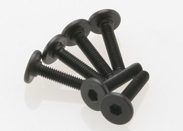 Screws M3x15mm Flat-head Hex Socket (6) in der Gruppe Hersteller / T / Traxxas / Hardware bei Minicars Hobby Distribution AB (423646)
