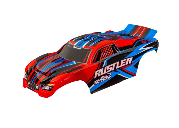 Kaross Rustler 2WD Clipless Röd