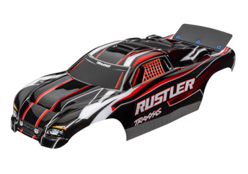 Body Rustler 2WD Red & Black Painted in the group Brands / T / Traxxas / Bodies & Accessories at Minicars Hobby Distribution AB (423750)