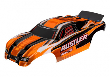 Kaross Rustler 2WD Orange Mlad i gruppen Fabrikat / T / Traxxas / Karosser & Tillbehr hos Minicars Hobby Distribution AB (423750T)