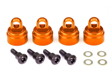 Shock Caps Orange Aluminium (4) Ultra-Shocks in the group Brands / T / Traxxas / Spare Parts at Minicars Hobby Distribution AB (423767T)