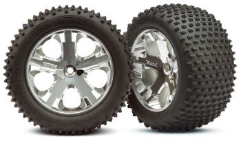 Tires & Wheels Alias/All-Star Chrome 2,8 Rear (2) in der Gruppe Hersteller / T / Traxxas / Tires & Wheels bei Minicars Hobby Distribution AB (423770)