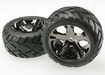 Tires & Wheels Anaconda/AllStar Black Chrome 2,8 Rear (2) in the group Brands / T / Traxxas / Tires & Wheels at Minicars Hobby Distribution AB (423773A)