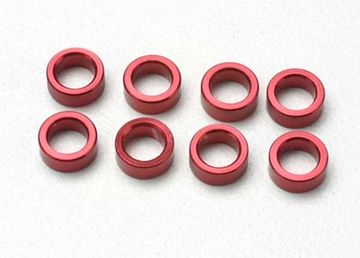 Spacers Aluminium Red (8) in the group Brands / T / Traxxas / Spare Parts at Minicars Hobby Distribution AB (425133)