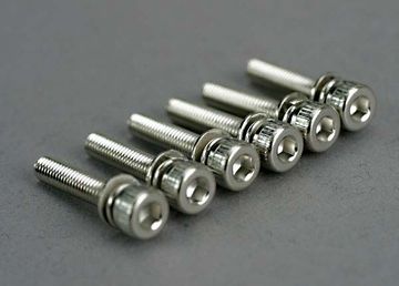 Screws M3x15mm Cap-head Hex Socket w/ Lock Washer (6) in the group Brands / T / Traxxas / Hardware at Minicars Hobby Distribution AB (425142)
