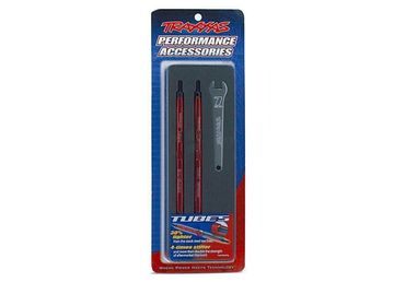 Turnbuckle Toe-In Bak 124mm Komplett Alu Röd (2) E/T-Maxx