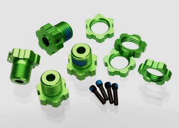 Wheel Hub & Nuts 17mm Aluminium Green (4) in the group Brands / T / Traxxas / Spare Parts at Minicars Hobby Distribution AB (425353G)