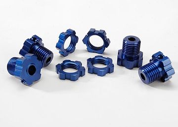 Wheel Hub & Nuts 17mm Aluminium Blue (4) in the group Brands / T / Traxxas / Spare Parts at Minicars Hobby Distribution AB (425353X)