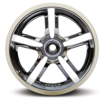Wheels Twin-Spoke Chrome 2.8 (2) in the group Brands / T / Traxxas / Tires & Wheels at Minicars Hobby Distribution AB (425572)