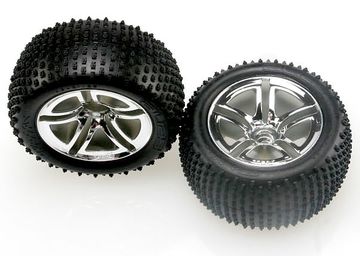 Tires & Wheels Alias/Twin-Spoke (Nitro Rear) 2.8 (2) in the group Brands / T / Traxxas / Tires & Wheels at Minicars Hobby Distribution AB (425572R)