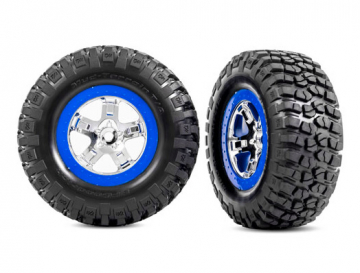 Tires & Wheels, BFGoodrich/SCT Chrome-Blue 4WD/2WD Rear (2) in the group Brands / T / Traxxas / Tires & Wheels at Minicars Hobby Distribution AB (425867A)