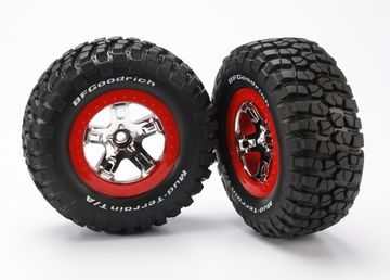 Tires & Wheels BFGoodrich/SCT Chrome-Red 2WD Front (2) in the group Accessories & Parts / Car Tires & Wheels at Minicars Hobby Distribution AB (425869)