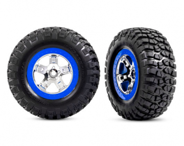 Tires & Wheels BFGoodrich/SCT Chrome-Blue 2WD Front (2) in the group Brands / T / Traxxas / Tires & Wheels at Minicars Hobby Distribution AB (425869A)