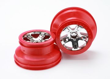 Wheels SCT Chrome-Red 2.2/3.0 2WD Front (2) in the group Brands / T / Traxxas / Tires & Wheels at Minicars Hobby Distribution AB (425870)