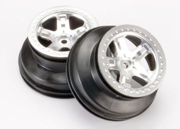 Wheels SCT Satin Chrome 2.2/3.0 4WD/2WD Rear (2) in the group Brands / T / Traxxas / Tires & Wheels at Minicars Hobby Distribution AB (425872)