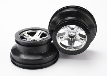 Wheels SCT Satin Chrome 2.2/3.0 2WD Front (2) in the group Brands / T / Traxxas / Tires & Wheels at Minicars Hobby Distribution AB (425874)