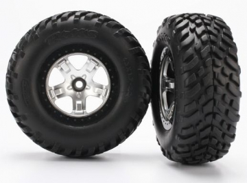 Tires & Wheels SCT/SCT Satin Chrome 2WD Fram (2) in the group Brands / T / Traxxas / Tires & Wheels at Minicars Hobby Distribution AB (425875X)
