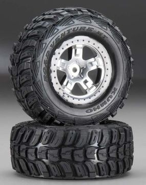 Tires & Wheels Kumho/SCT Satin-Black 4WD/2WD Rear (2) in the group Brands / T / Traxxas / Tires & Wheels at Minicars Hobby Distribution AB (425880)