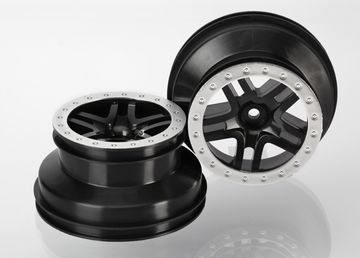 Wheels SCT Split-Spoke Black-Satin 2.2/3.0 4WD/2WD Rear (2) in the group Brands / T / Traxxas / Tires & Wheels at Minicars Hobby Distribution AB (425884)