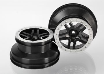 Wheels SCT Split-Spoke Black-Satin 2.2/3.0 2WD Front (2) in the group Brands / T / Traxxas / Tires & Wheels at Minicars Hobby Distribution AB (425886)