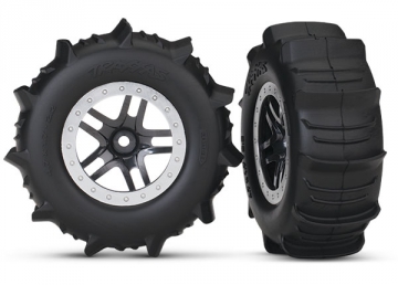 Tires & Wheels Paddle/Split-Spoke 4WD/2WD Rear TSM (2) in der Gruppe Hersteller / T / Traxxas / Tires & Wheels bei Minicars Hobby Distribution AB (425891)