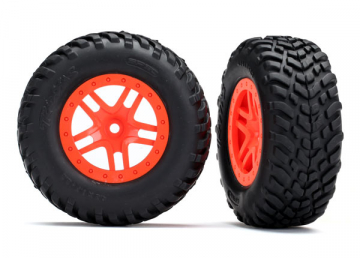 Tires & Wheels SCT / SCT S-Spoke Orange 4WD/2WD Rear TSM (2) in the group Brands / T / Traxxas / Tires & Wheels at Minicars Hobby Distribution AB (425892)