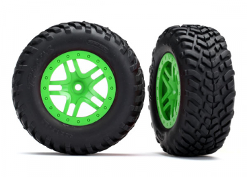 Tires & Wheels SCT / SCT S-Spoke Green 4WD/2WD Rear TSM (2) in the group Brands / T / Traxxas / Tires & Wheels at Minicars Hobby Distribution AB (425892G)