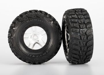 Tires & Wheels Kumho/S-Spoke Chrome-Black (14mm) (2) in the group Brands / T / Traxxas / Tires & Wheels at Minicars Hobby Distribution AB (425976)