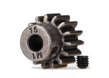 Pinion Gear 15T 1.0M for 5mm Shaft (Only with Steel Spur Gear) in the group Brands / T / Traxxas / Spare Parts at Minicars Hobby Distribution AB (426487X)