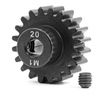 Pinion Gear 20T 1.0M for 5mm Shaft (Machined, Hardened) in the group Brands / T / Traxxas / Spare Parts at Minicars Hobby Distribution AB (426494R)